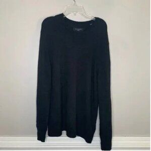 All Saints Men's Black Travon Crew Neck Wool Blend Sweater Size XS